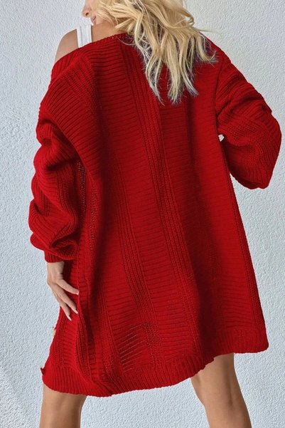 EMR Online Women's V-Neck Knitwear Cardigan
