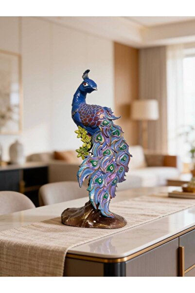 MABARTLİFE Tavus Kuşu Biblo Dekoratif Heykel – 30x13 cm