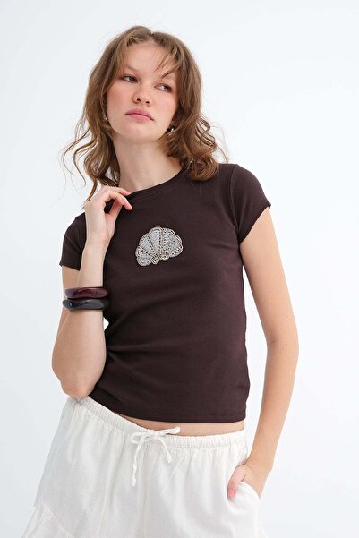 Addax Tricouri - Maro - Slim Fit