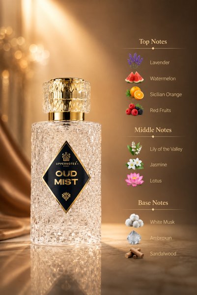 Uppernotes Oud Mist Extrait de Parfum 100 ml Lavender Watermelon Orange Red Fruits