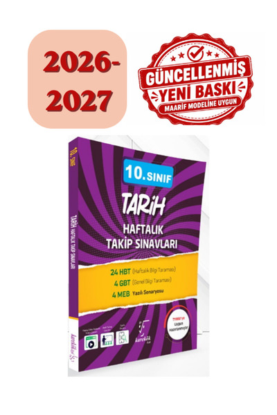 Karekök Yayınları Karekök 10.Sınıf Tarih Haftalık Takip Denemeleri 2026- 2027...