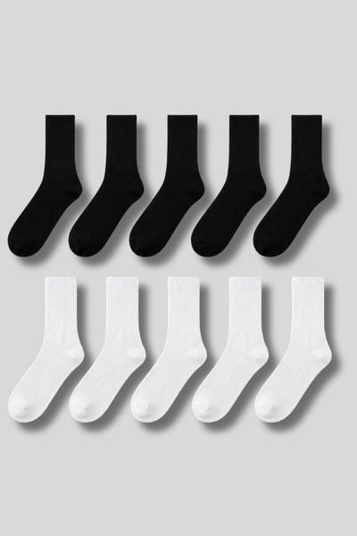 aw adawhite Men's 10-Pack Cotton Tennis-Sports Socks