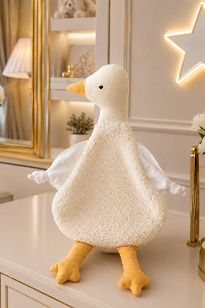 Gia Design EL YAPIMI SEVİMLİ ÖRDEK POLAR-MÜSLİN UYKU ARKADAŞI KIZ-ERKEK BEBEK...