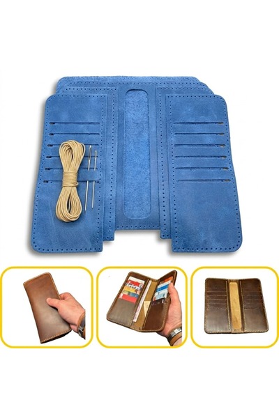 ipekbazaar Wallets - Blue - Genuine leather