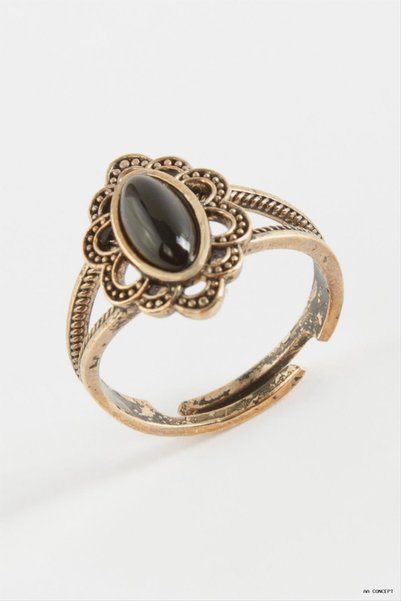 ZERO LAND Concepta Stone Authentic (04658) Ring Black