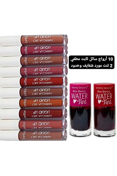 bribri 10 Matte Liquid Lipsticks and 2 Lip and Cheek Tints