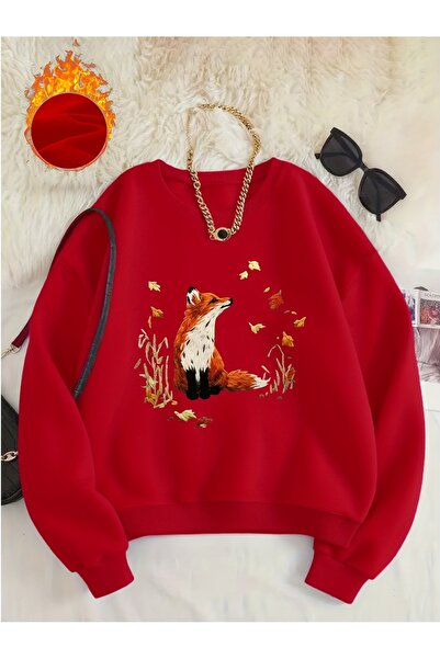 uyguntarz Sweatshirts - Red - Casual