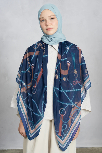Madame Polo Shawls - Dark blue