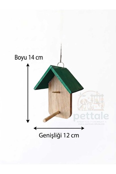 PetTale Wooden Bird Fruit and Vegetable Holder with Hangers Inside and Outside the Cage for Budgerigars