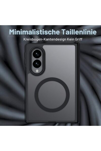 m.tk moveteck Samsung Galaxy Z Fold 8 Uyumlu Kılıf Kamera Çıkıntılı Magsafe Şarj Destekli Yumuşak Kenarlı Mat Kapak