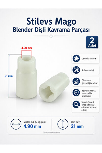 Demir Çeyiz Stilevs Ve Bir Çok Markaya Uyumlu Blender Dişli Kavrama Parçası (...