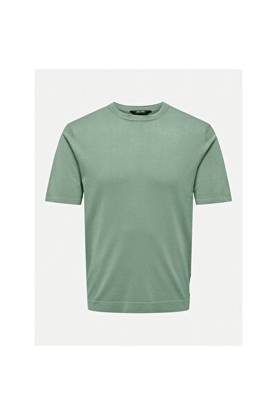 Only & Sons Tricou verde pentru bărbați ONSWYLER LIFE REG 14 SS KNIT - 22022928