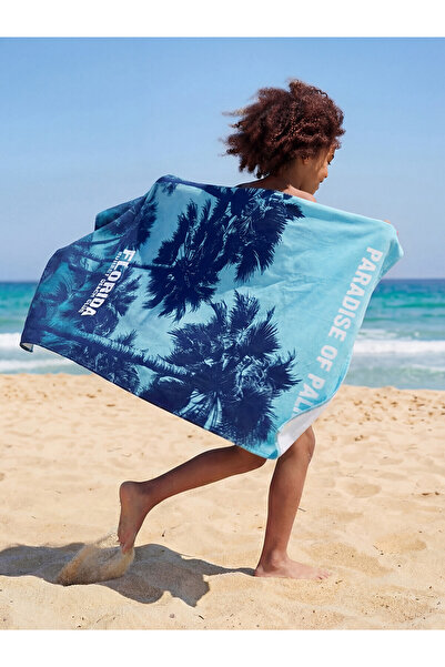 LC Waikiki Alita City Farkıyla Lcw Accessories Navy Blue Boy's Beach Towel 70...