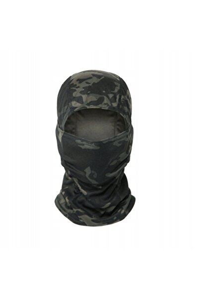 ITIMPORT Cagulă militară termoactivă tactică ASG cu 1 orificiu, camuflaj negru
