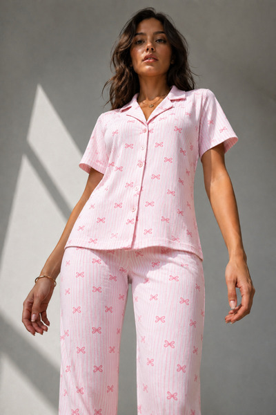 FİT WOMEN Pajama Sets - Pink - Long