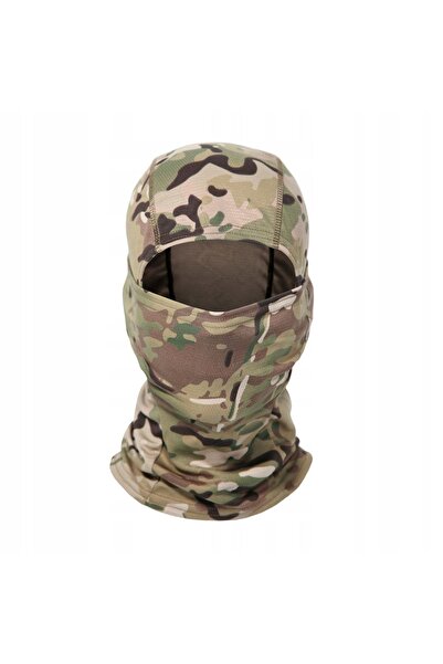 ITIMPORT Balaclava militară termoactivă tactică ASG cu 1 orificiu, camuflaj kaki