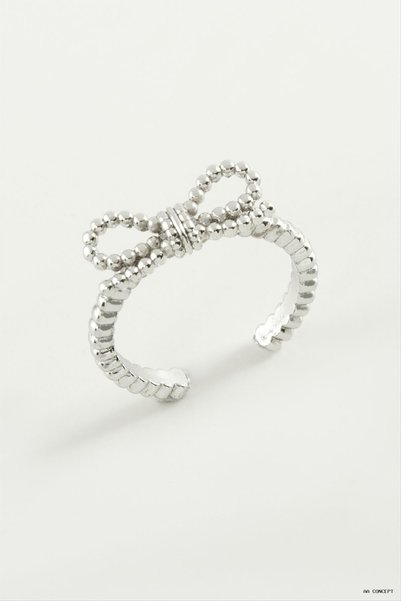 ZERO LAND CONCEPTA Bow-Shaped Metal Ring (163025) Silver Color
