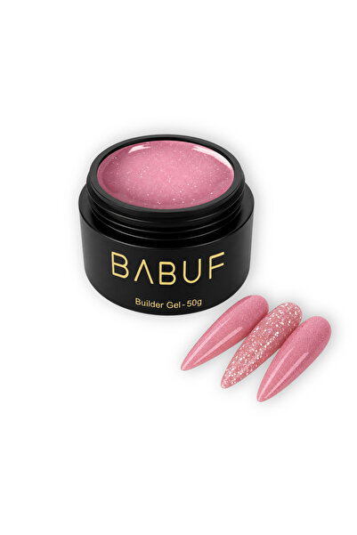 BABUF Gel de construcție reflectiv autonivelant BABUF, Blush Sparkle, 50g