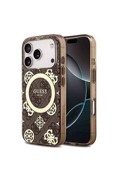 Guess iPhone 18 Pro Max Kılıf Lisanslı M-safeli IML Peony ve 4G Desenli Klasi...