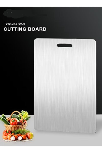 zeetwo Heavy Duty 304 Stainless Steel Cutting Board for Kitchen, Ideal for Ch...