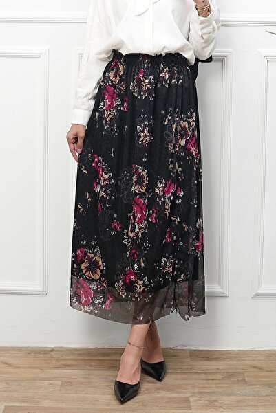 İmajButik Λιτή φούστα - Μαύρο - Maxi