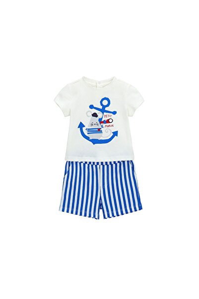 ORIGINAL MARINES Set tricou și pantaloni scurți pentru băieți DFP6041BM Alb