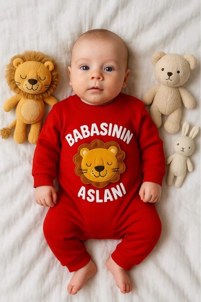 BEBELON Baby jumpsuit with dad lion written