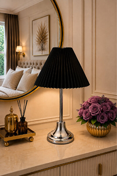 571 Store pileli metal masa abajuru gece lambası yatak odası lambası modern d...