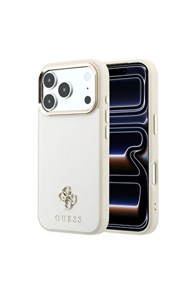 Guess iPhone 18 Pro Max Kılıf Lisanslı M-safeli Klasik Yazı ve 4G Logolu PU D...