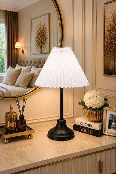 571 Store pileli metal masa abajuru gece lambası yatak odası lambası modern d...