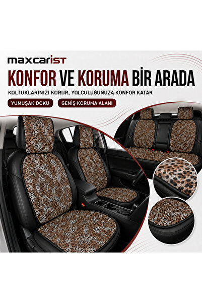 COLONY 1.Kalite Leopar Desen Cepli &Terletmez Oto Koltuk Minder Seti -Koltuk ...