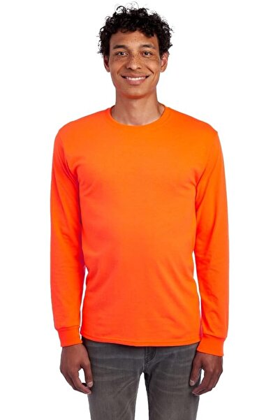 GENERAL Men's Cotton Blend Long Sleeve T-Shirt Moisture Wicking Anti-Odor Upf...