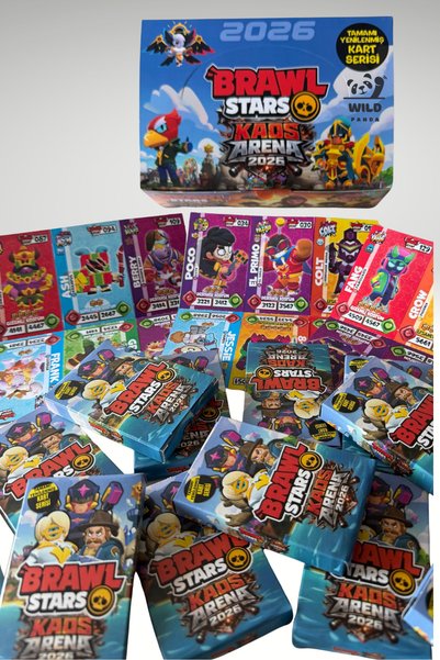 wildpanda Brawl Stars Kaos Arena 2026 All Refurbished Card Series (6 Mini Boxes 36 Pieces New) Game Cards