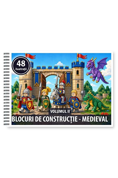 Legendary Gifts Coloring book, 48 illustrations Building blocks - Medieval - ...