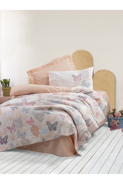 Cotton Box Single Duvet Cover - Pink - Geometric pattern