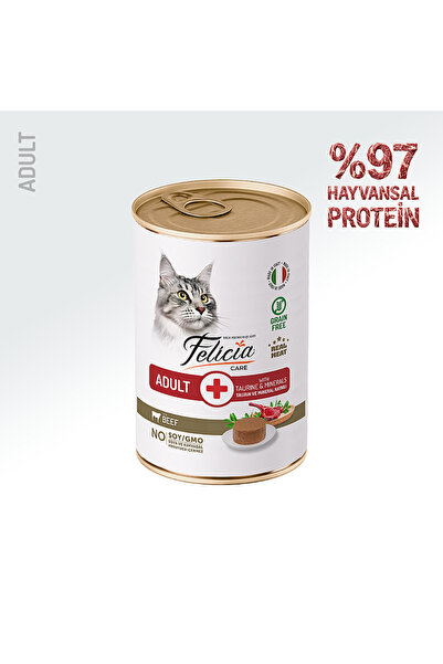 Felicia Yetişkin Tahılsız Biftekli Kedi Konserve 400g