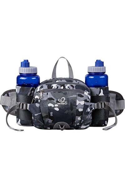 WATERFLY ووترفلاي حقيبة خصر فاني باك: عبوة من 2 حامل لزجاجات المياه وحزام قطن...
