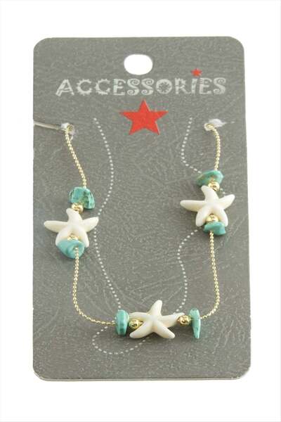 Generic Brand Bijou Anklets - Gold-colored - Agate
