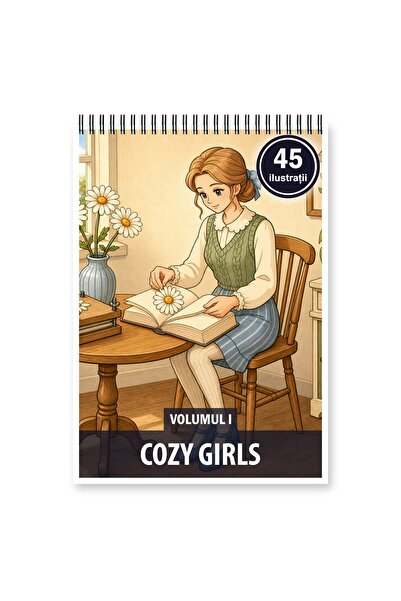 Legendary Gifts Βιβλίο ζωγραφικής, 45 εικονογραφήσεις Cozy Girls - Τόμος Ι, Μ...