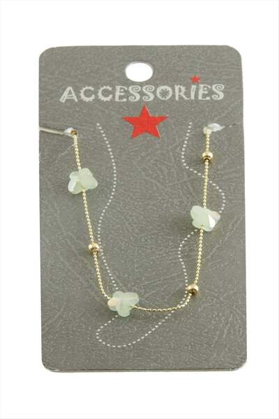 Generic Brand Bijou Anklets - Gold-colored - Agate