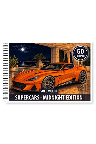 Legendary Gifts Coloring book, 50 illustrations Supercars - Midnight Edition ...