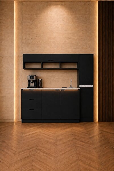 coffee world Modern Lighted Coffee Corner with White Wood Grain Surface and A...
