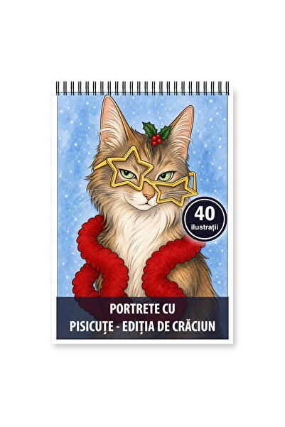 Legendary Gifts Βιβλίο ζωγραφικής, 40 εικονογραφήσεις Πορτρέτα γατακιών - Χρι...