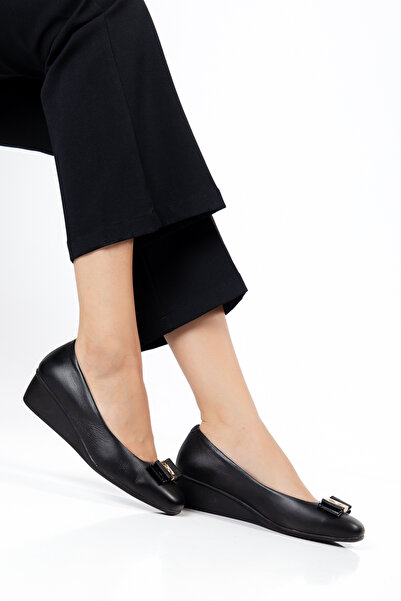 Elile Shoes Genuine Leather Wedge Heel Comfort Women's Shoes in Sizes 33-34-3...