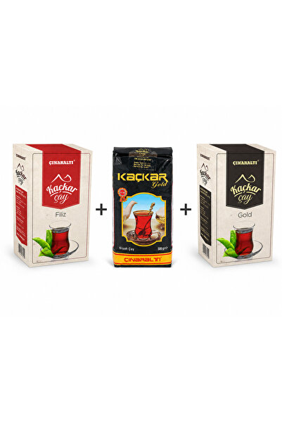 KAÇKAR Çay 3'ü bir arada 1 kg gold + 1 kg filiz + 0,5 kg gold