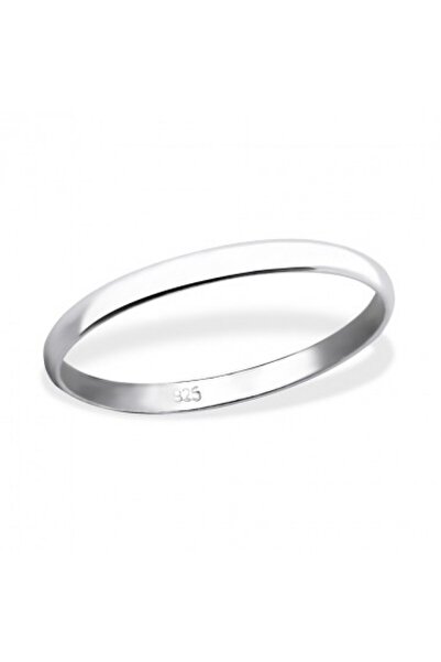 Leski Ring 925 Silver Simple Wedding Band Type, Size 54