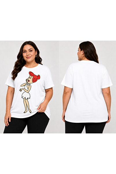 VODEXA Plus Size T-Shirts - White - Oversize