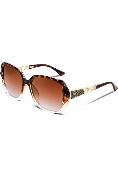 GENERAL Fiseed B2289 Square Polarized Lens Shiny Frame Sunglasses