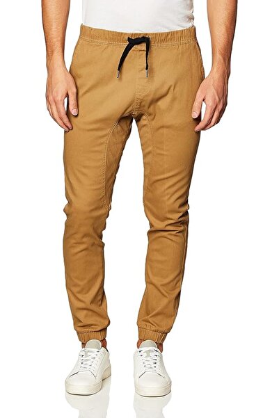 GENERAL Basic Design Stretch Jogger Pants for Men, Twill Cotton Elastic Fabri...