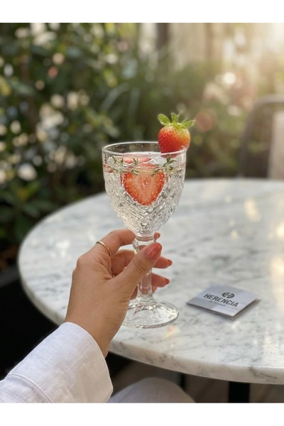 Kristal Desenli Ayaklı Kadeh 3’lü